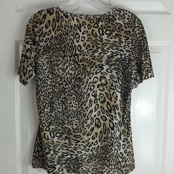 Neiman Marcus, 1-27, Animal Print Top, size M - Picture 3 of 4